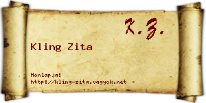 Kling Zita névjegykártya